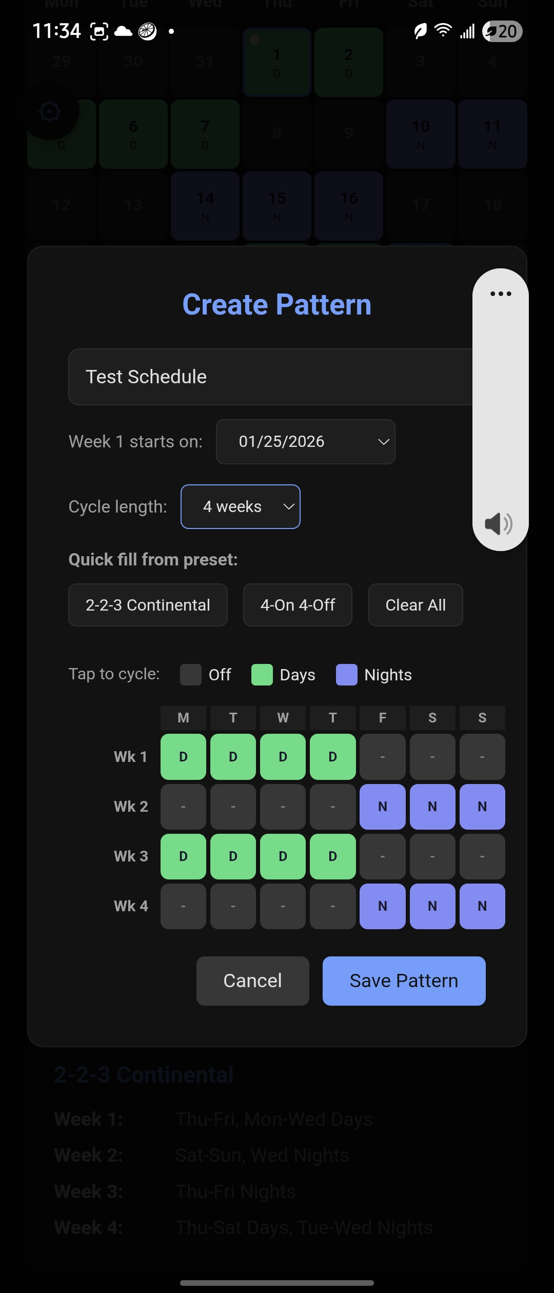 Create Pattern - Dark